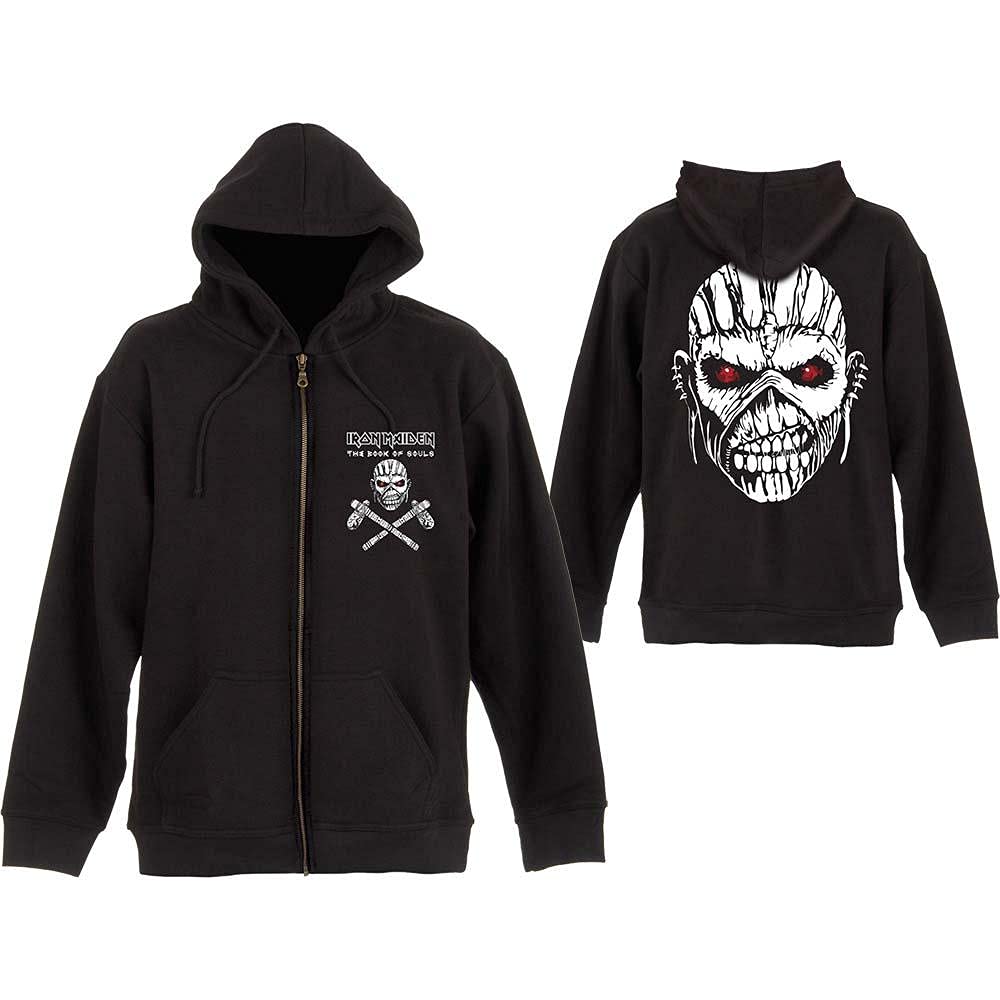 Iron Maiden Men's Hoodie - Eddie Axe Graphic Back Print Pullover Sweatshirt | Heavy Metal Band Merch | Perfect for Concerts, Gifts & Casual Wear