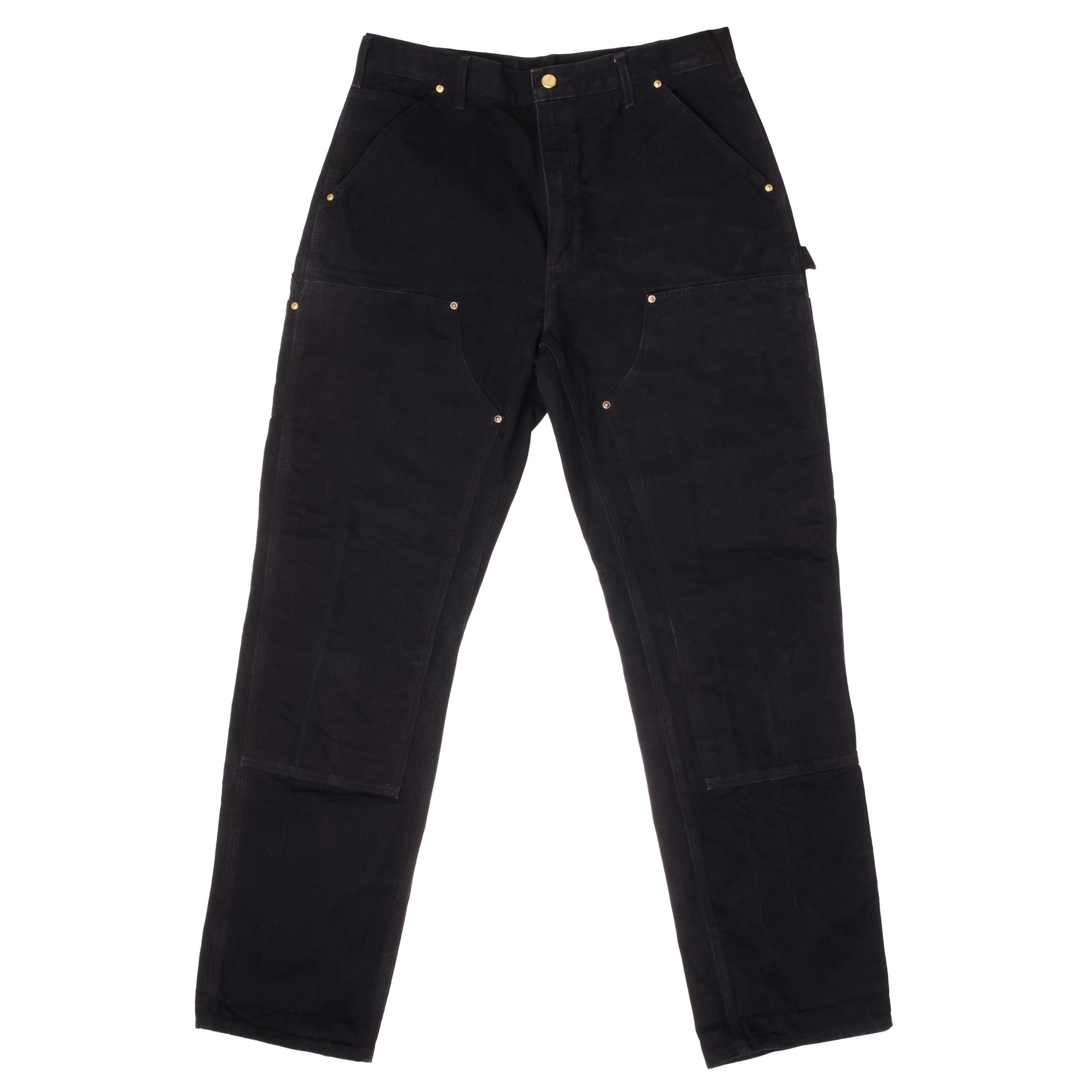 Vintage Carhartt Carpenter Double Knee Black Pants Size 34x34 - Made in USA - Durable Workwear for Construction & Outdoor Activities