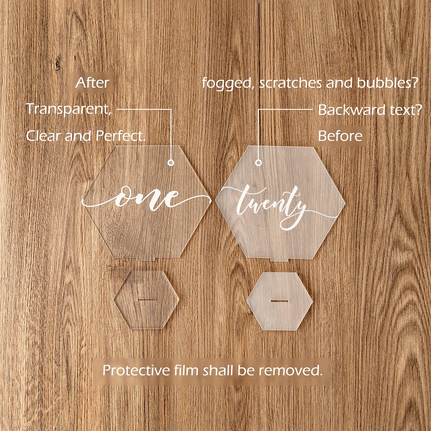 Rustic Acrylic Wedding Guest Book Sign - 'Please Sign' Hexagon Table Display 9.3” x 8” for Wedding Reception, Bridal Shower & Events - Perfect for Guest Tables, Photo Backdrops & Centerpiece Decor