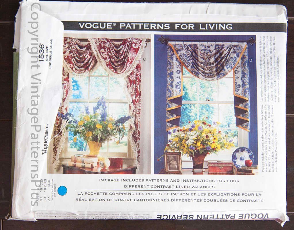 Vogue 1536 Waverly Home Decor Lined Valance Curtains - Elegant Patterned Window Treatment for Living Room & Bedroom