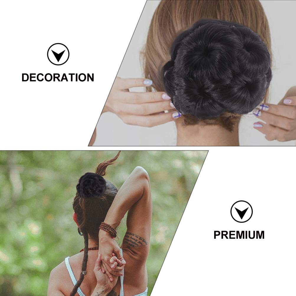 2pcs Flower Hair Bun Clip Set - Hair Updo Clip, Scrunchy Bun Holder, Ponytail Chignon Clip for Women - Perfect for Weddings, Parties, and Everyday Hairstyles