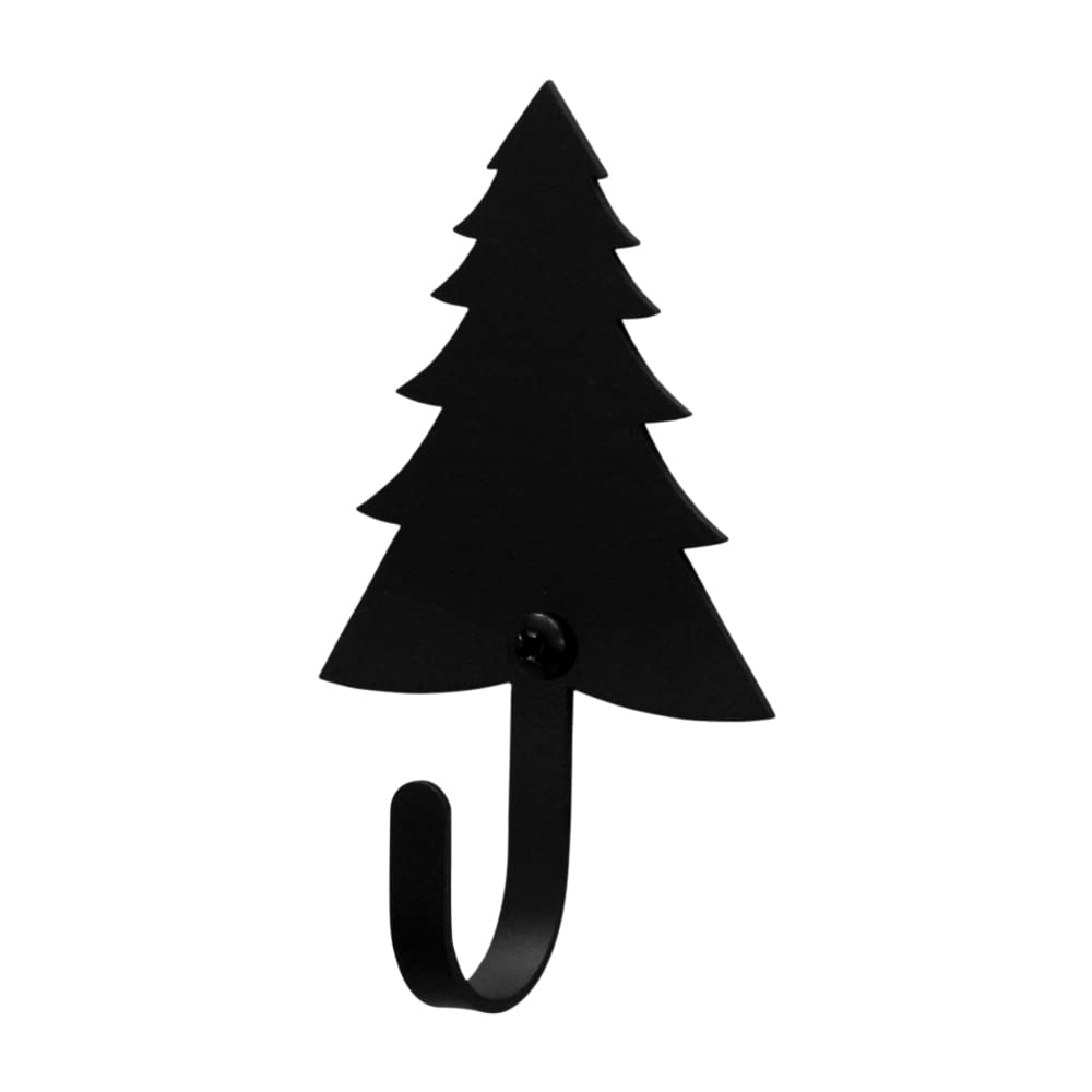 Vintage Wrought Iron Pine Tree Magnetic Hook - Rustic Decor for Kitchen, Bathroom, or Office Organization