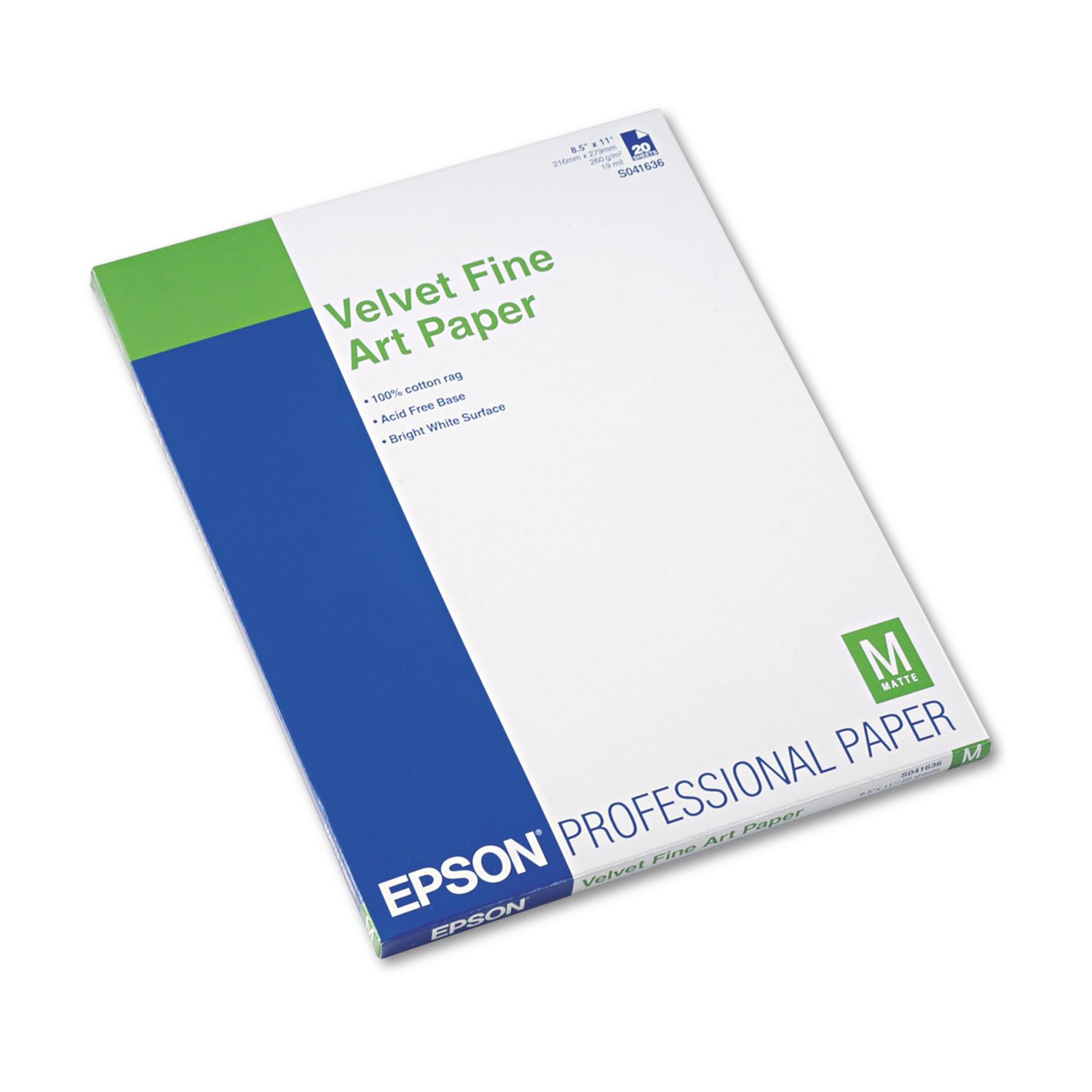 Epson S042097 Velvet Fine Art Paper - 17x22 Inches, Premium White (25 Sheets/Pack) for Professional Photography, Art Prints & Framing