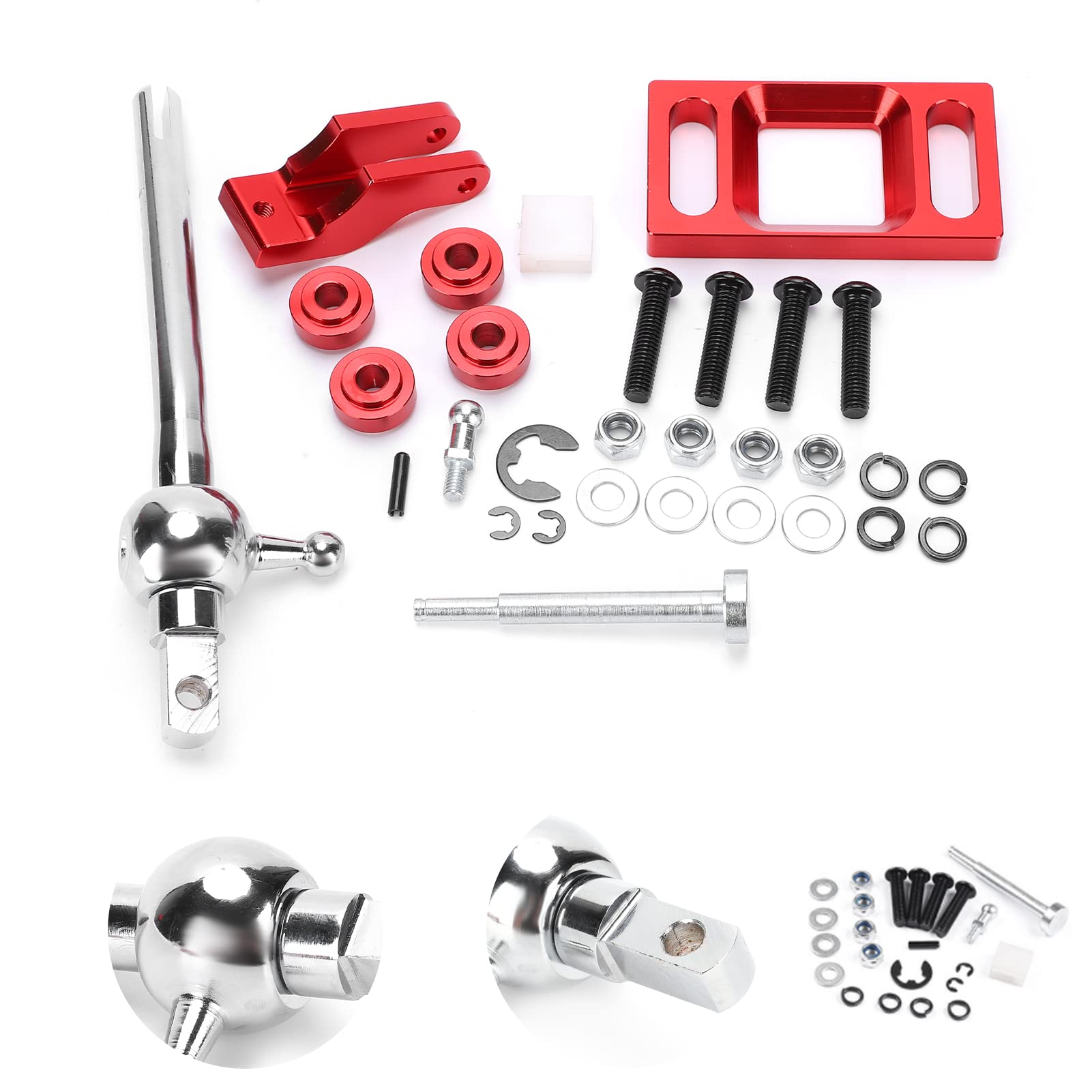 Aluminum Alloy Short Throw Shifter Replacement Kit - High Performance Gear Lever for Manual Transmission Cars (Perfect for Racing, Drifting & Street Driving)