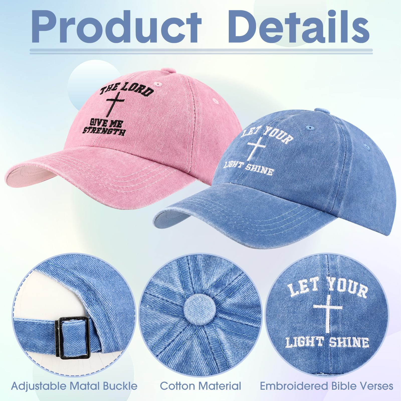 10 Pcs Easter Party Hats - Religious Jesus Baseball Caps for Men & Women - Christian Easter Gifts & Party Supplies - Perfect for Church Events, Easter Celebrations & Sunday Services