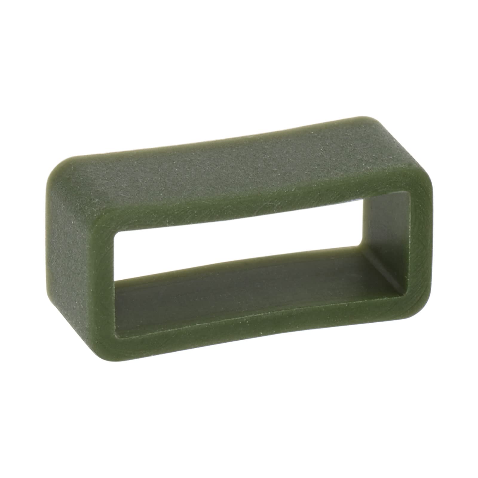 uxcell 16mm Dark Green Silicone Watch Band Strap Loops - 4 Pcs Rubber Replacement Fastener Rings Holder Keeper for Men Women, Perfect for Sports Fitness Outdoor Activities