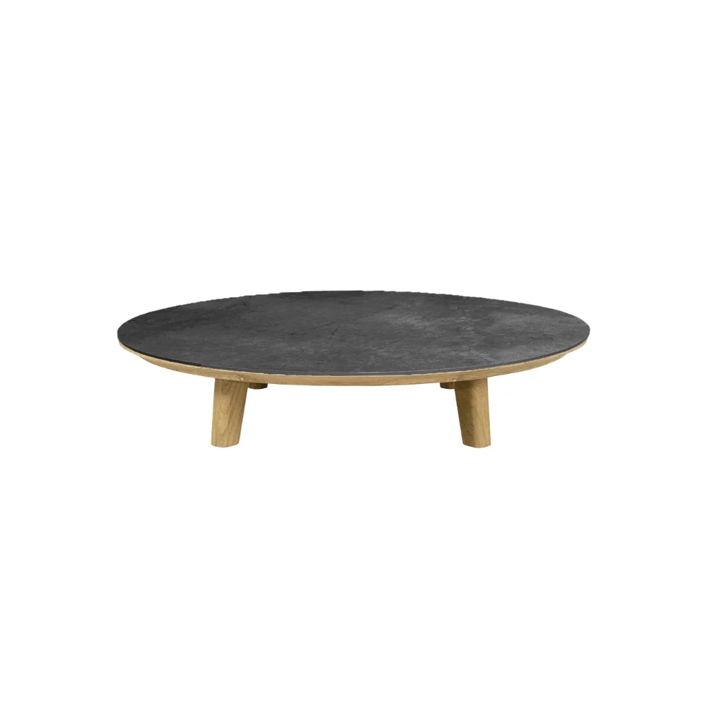 Modern Round Outdoor Coffee Table - Weather-Resistant Patio Furniture for Garden, Poolside & Backyard Relaxation