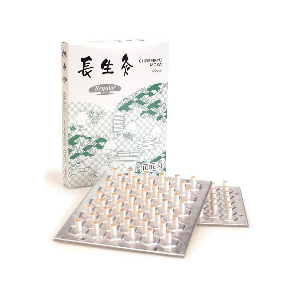 Premium Japanese Chosei-Kyu-Ibuki Moxa Sticks (100 Count) - Natural Herbal Therapy for Pain Relief & Relaxation - Perfect for Acupuncture, Massage & Home Wellness Use