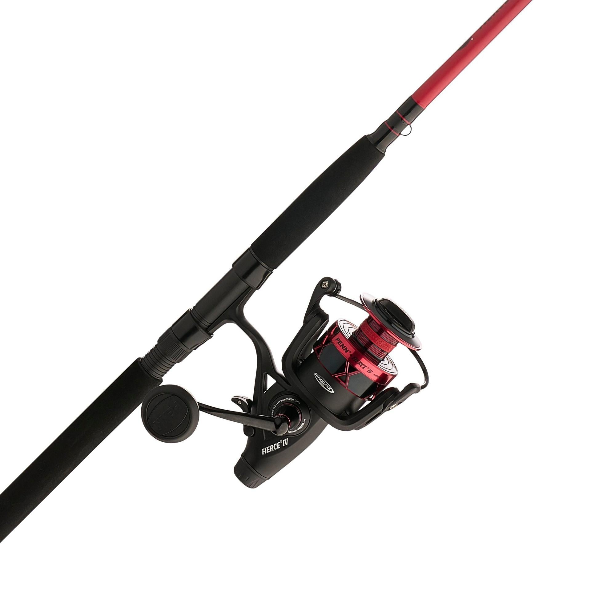 Fierce® IV Live Liner Spinning Rod & Reel Combo - Premium Saltwater Fishing Gear for Inshore & Offshore Angling | Perfect for Bass, Trout, and Saltwater Game Fish