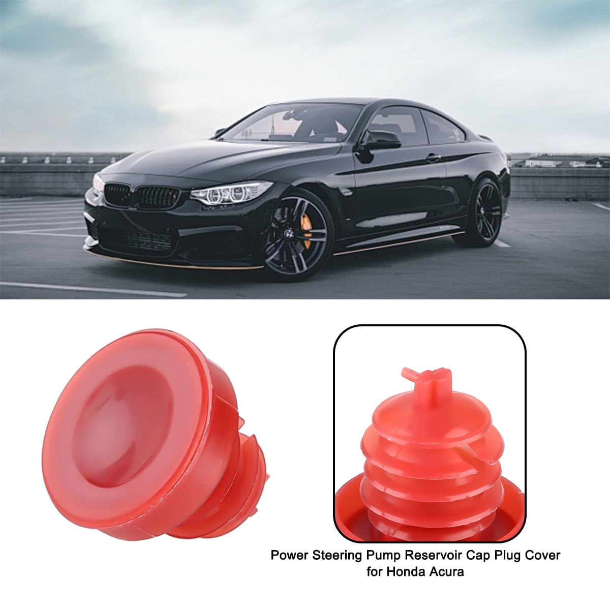 2PCS Universal Car Hydraulic Power Steering Pump Reservoir Cap Plug Cover - Compatible with Acura MDX, RDX, RL, RSX, TL, TSX & Honda CR-V - Durable Replacement Auto Parts for Leak Prevention & Engine Protection - Perfect for DIY Car Maintenance & Repair