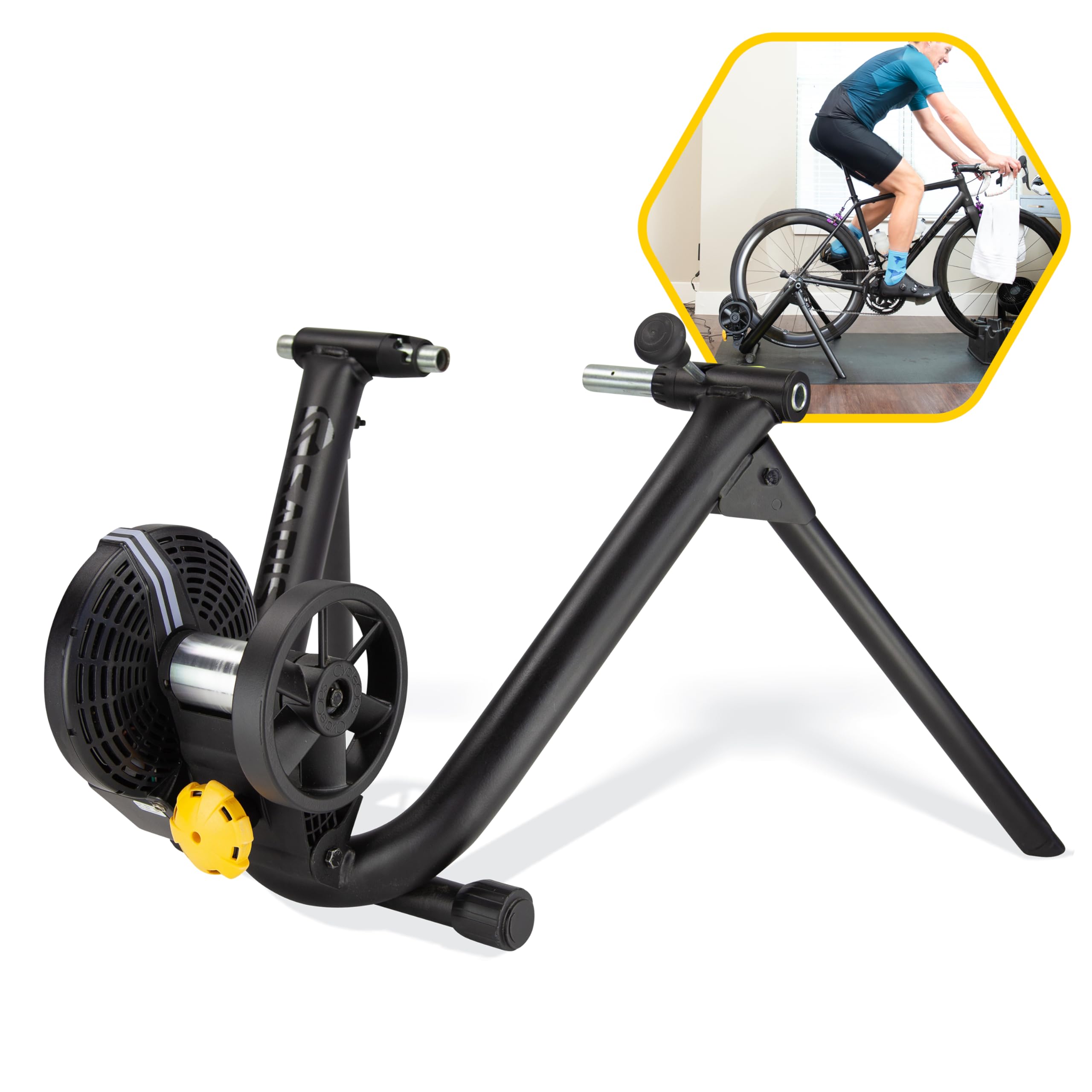 Saris M2 Smart Indoor Bike Trainer - Electromagnetic Resistance, Zwift Compatible for Virtual Cycling, Home Workout & Fitness Training