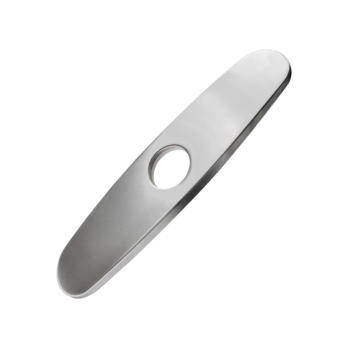 10 Inch Stainless Steel Faucet Cover Deck Plate Escutcheon for Bathroom & Kitchen Sink - Silver - Durable 3 Hole Mixer Tap Protector for Home & Commercial Use