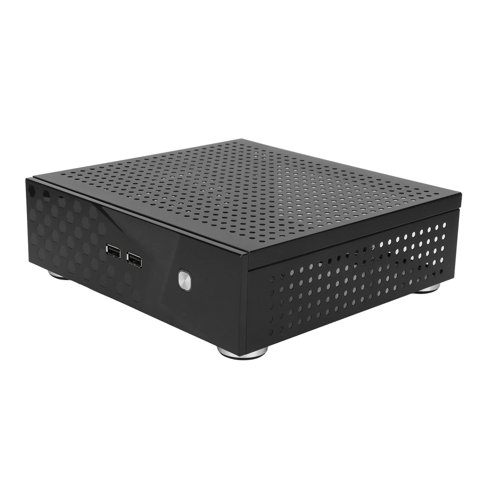 Aluminum Alloy Mini ITX Computer Case - Compact HTPC Chassis with Excellent Heat Dissipation & Expansion Slots | Perfect for Home Theater PCs, Hotel Computers & Self-Service Terminals