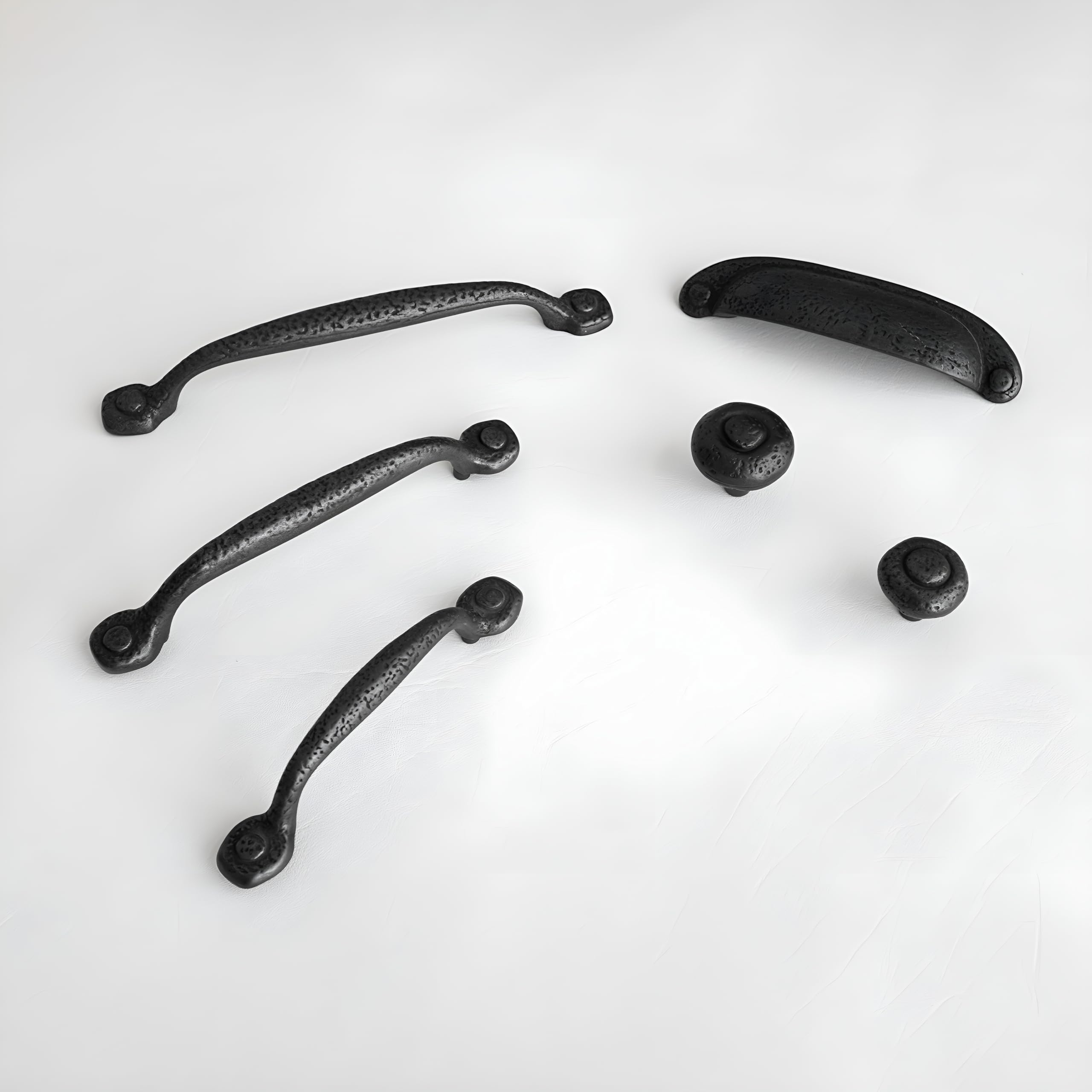 Premium Hickory Hardware 1-Pack Solid Core Kitchen Cabinet Pulls - Luxury Black Iron Cabinet Handles for Doors & Dresser Drawers (3-Inch Hole Center) - Refined Rustic Collection - Perfect for Modern Farmhouse & Industrial Style Kitchens