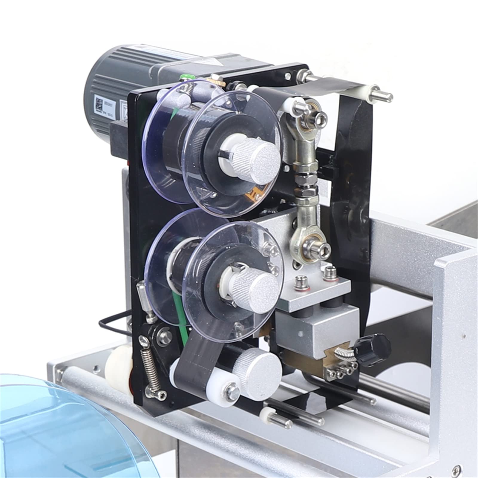 TBVECHI Round Bottle Labeling Machine - Automatic Label Maker & Coding Machine for Bottles, Jars & Containers - Perfect for Home Brewing, Cosmetics & Food Packaging