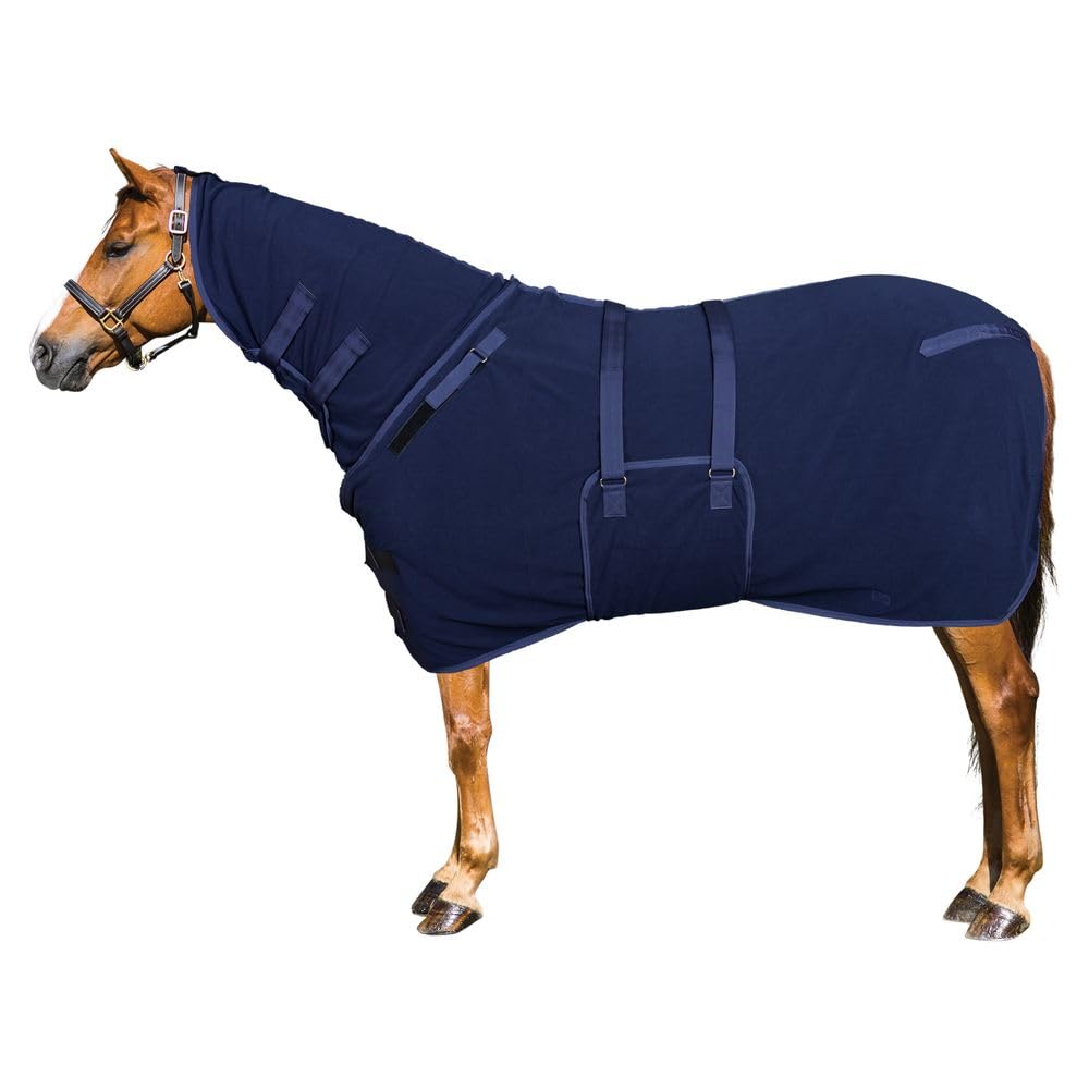 Polar Duo-Fit Horse Cooler Blanket Fleece | Moisture-Wicking & Breathable Horse Cooling Blanket | Lightweight Adjustable Horse Fleece Cooler with Bellyband | Perfect for Post-Workout Cooling & Stable Use