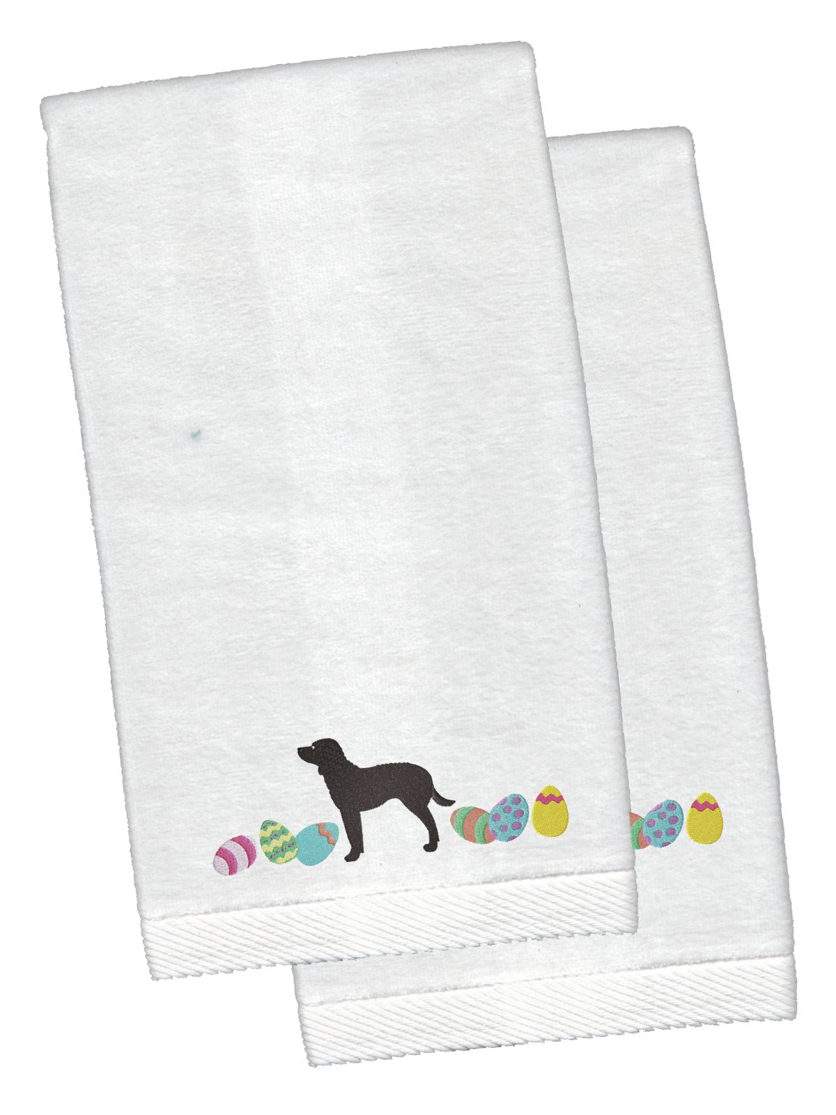 American Water Spaniel Easter White Embroidered Plush Hand Towel Set of 2 - Soft Bathroom & Kitchen Towels for Hand, Face, Hair, Dishes - Perfect for Guest Bathrooms, Easter Decor, and Cozy Home Accents