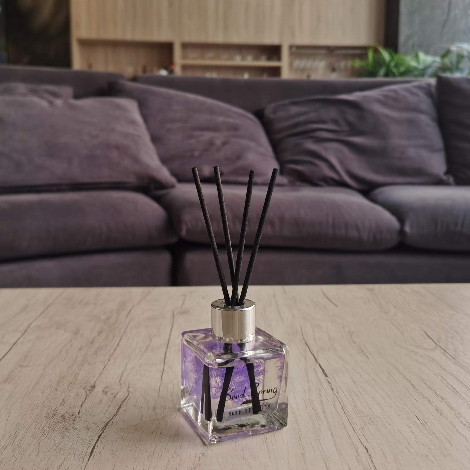 Lavender Reed Diffuser Set - 50ml Aromatherapy Essential Oil Scented Diffuser with Natural Rattan Sticks for Home, Office, Bathroom Decor | Relaxing Fragrance for Stress Relief & Mood Boosting | Perfect Gift Idea for Housewarming, Mother's Day & Holidays