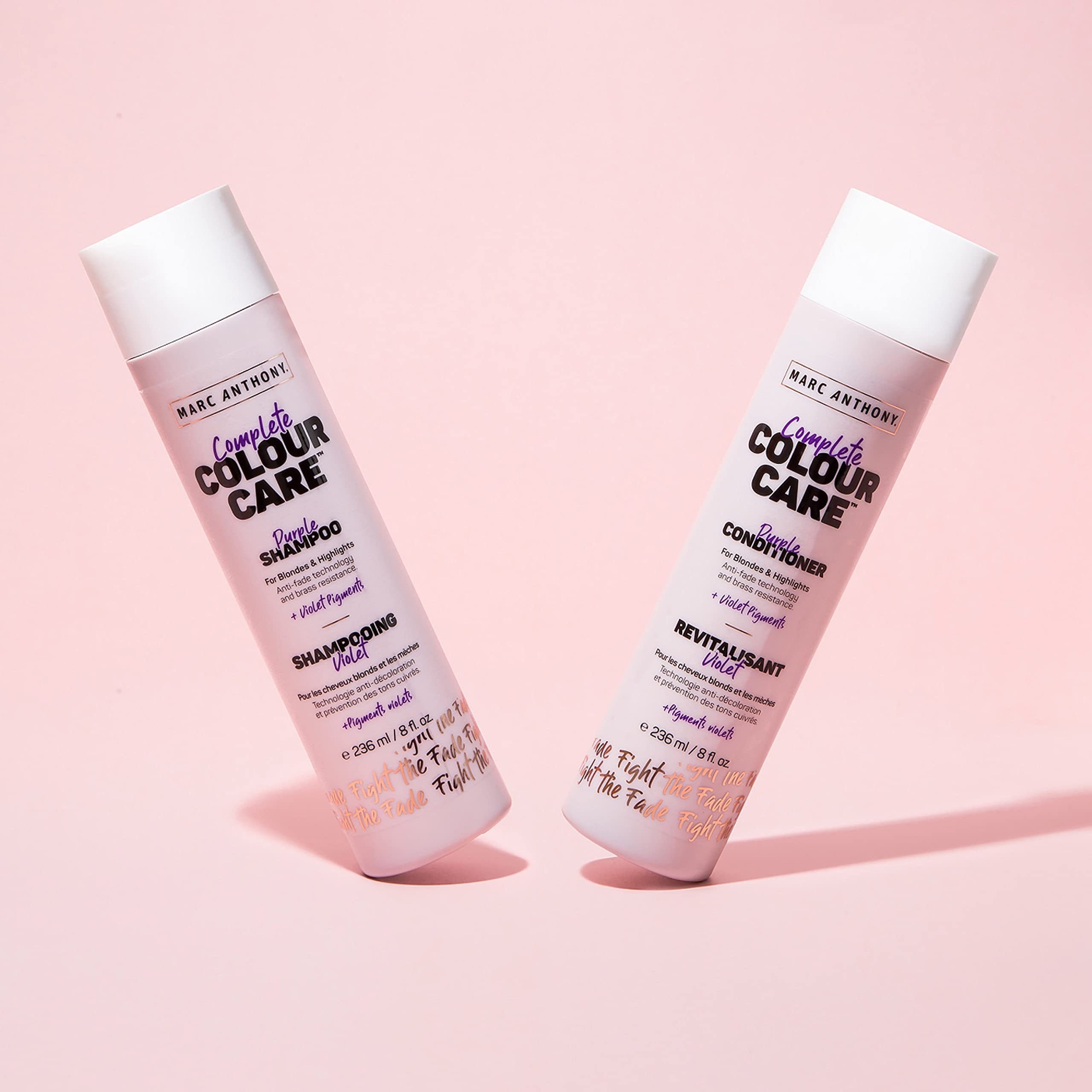Marc Anthony Purple Shampoo and Conditioner Gift Set for Blonde & Silver Hair - Anti-Brass Violet Pigments with Quinoa & Grapeseed Oil | Toning Treatment for Color-Treated Hair at Home or Salon