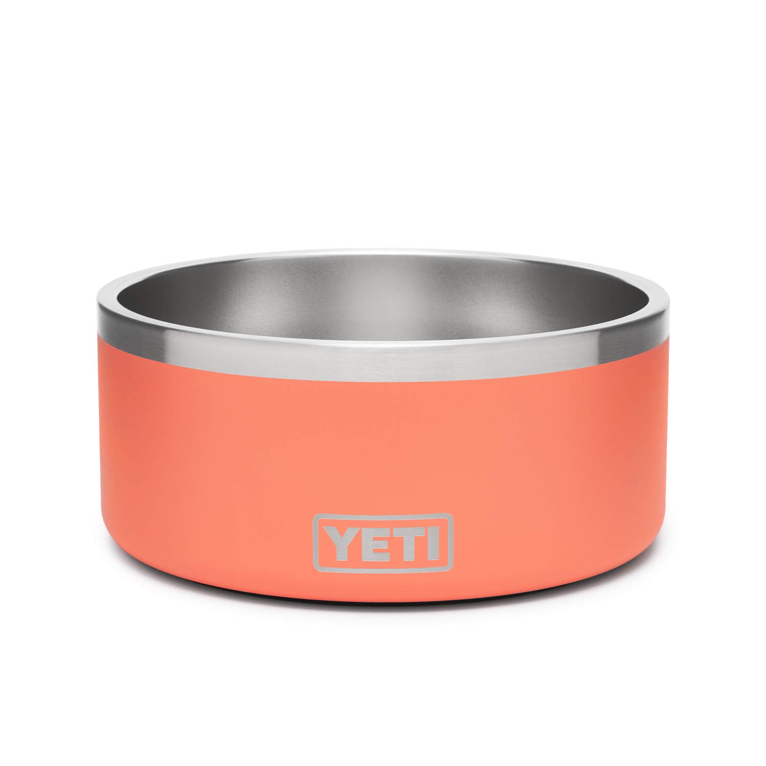 YETI Boomer 8 Stainless Steel Non-Slip Dog Bowl - 64oz Capacity, Coral Color - Perfect for Large Dogs, Outdoor Adventures & Camping