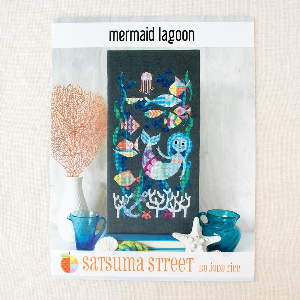 Mermaid Lagoon Cross Stitch Pattern Kit - DIY Ocean Themed Embroidery Art for Beginners & Adults | Perfect for Home Decor, Wall Art, and Craft Gifts