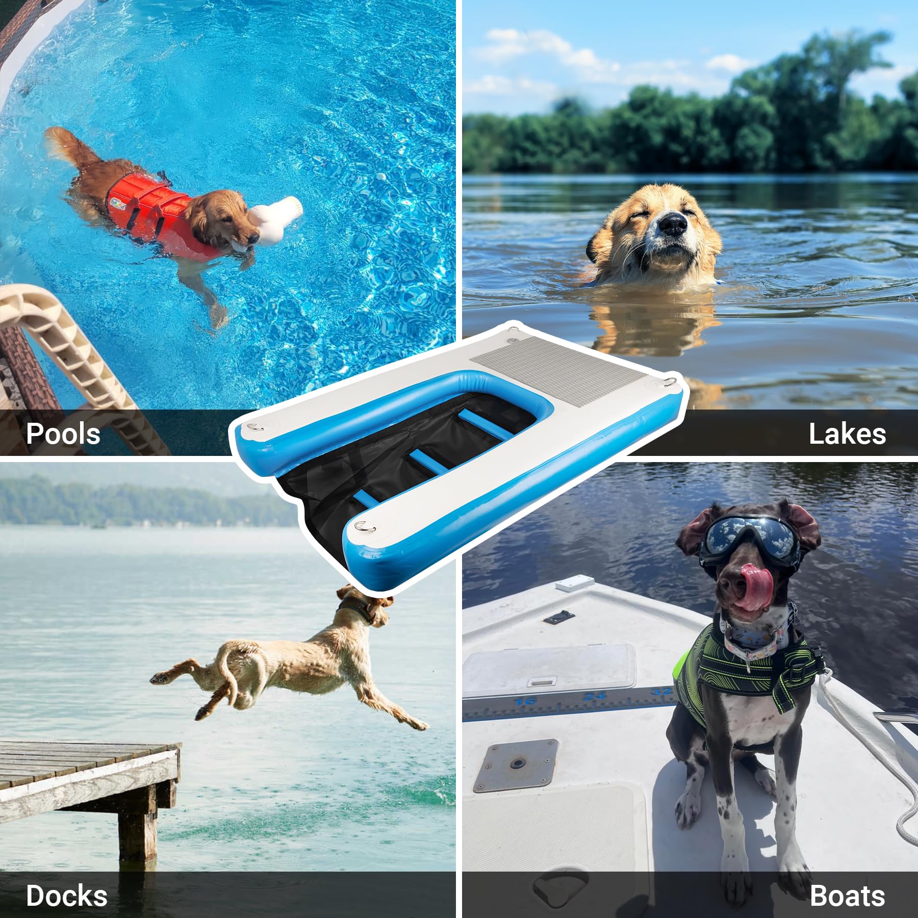 Durable Inflatable Water Ramp for Dogs 60
