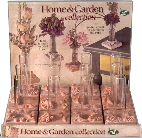 Handmade Terra Cotta Ceramic Bud Vases Set of 2 - Small Flower Vases for Home Decor, Wedding Centerpieces & Boho Table Decor | Perfect for Succulents, Dried Flowers & Floral Arrangements