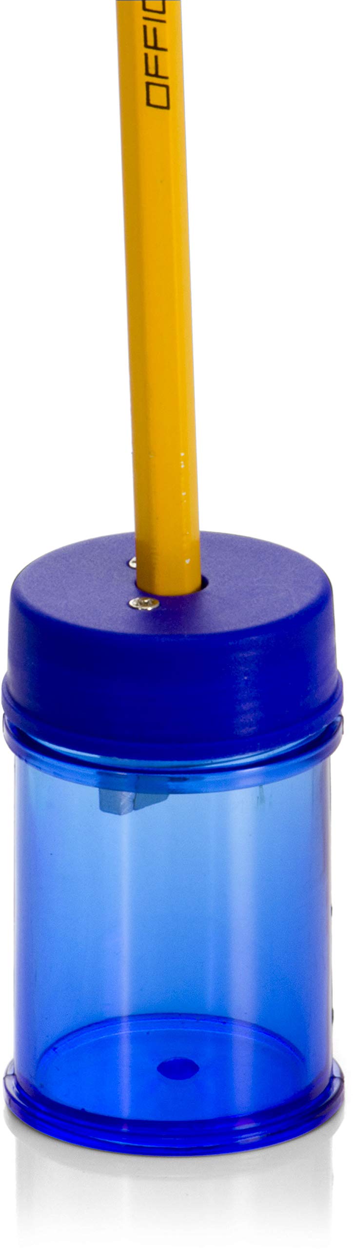Officemate Achieva Barrel Pencil Sharpener with Metal Cutter - Heavy Duty Blue Pencil Sharpener for School, Office & Art Supplies (30249) | Perfect for Students, Teachers & Artists