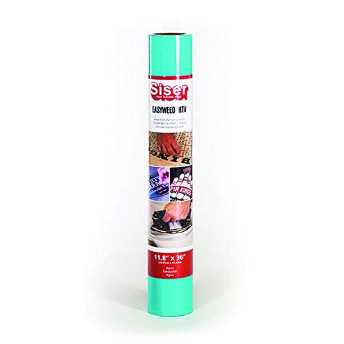 Siser Heat Transfer Vinyl HTV Roll - Premium Aqua Color for DIY T-Shirts, Hoodies, Bags - Perfect for Custom Apparel, Crafts & Personalized Gifts