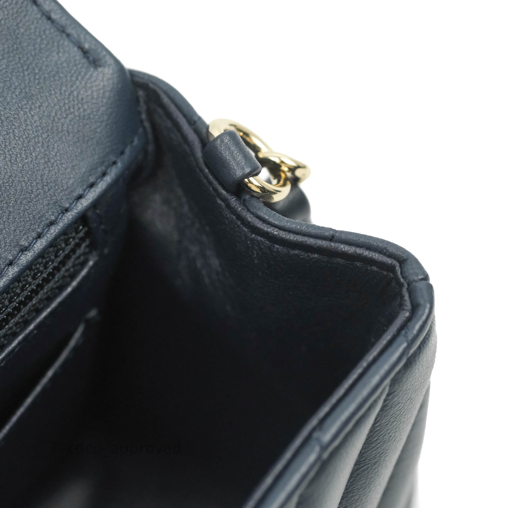 Chanel Chevron Mini Rectangular Flap Bag in Navy Lambskin Leather with Gold Hardware - Luxury Crossbody Purse for Women, Perfect for Date Night & Special Occasions