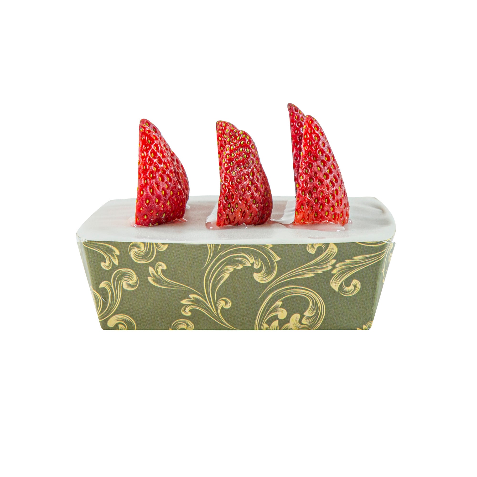 Bake Tek 8 oz Dark Green Vintage Floral Paper Baking Cups - Greaseproof 4.25