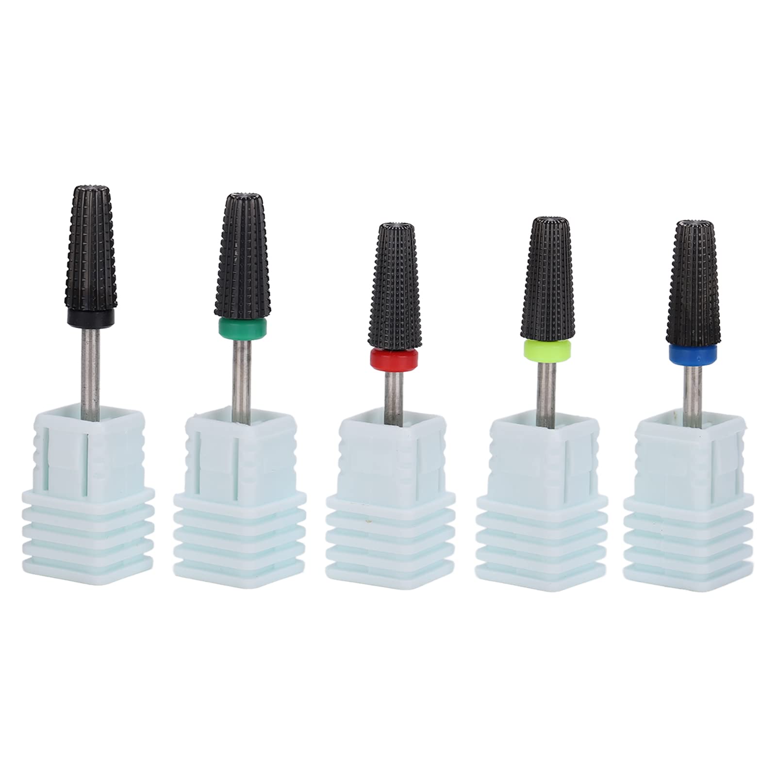 Professional Nail Drill Bits Set - 2-Way Rotation Tungsten Steel Gel Polish Removal Kit with Dust Brush & Grinding Heads for Manicure Pedicure | Home Salon & Nail Art Accessories | Perfect for DIY Nail Care & Professional Salons