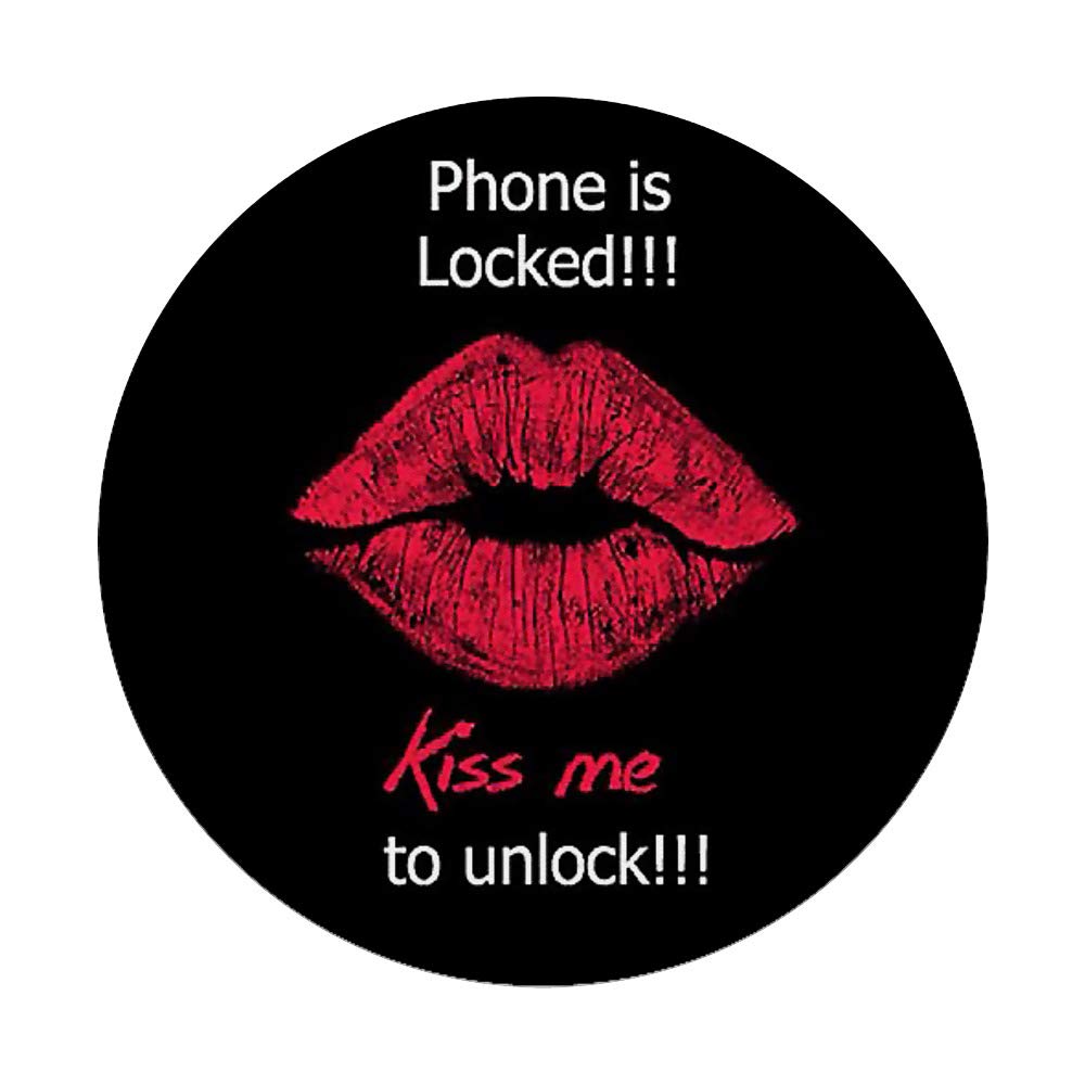 Red Lip PopSockets Grip and Stand - Unlock with a Kiss, Phone & Tablet Accessory for Secure Holding, Hands-Free Viewing, and Stylish Protection