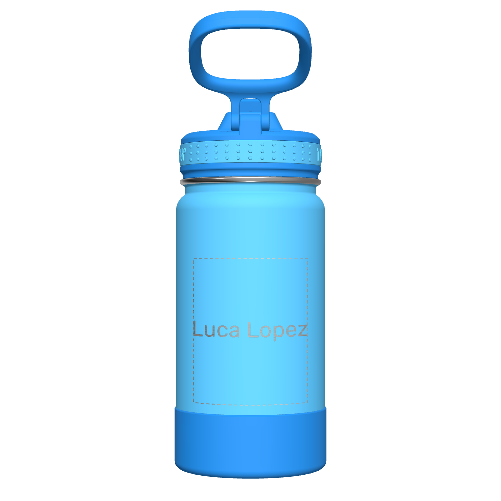 Customized Active Kids Water Bottle with Straw Lid - Leak Proof & BPA Free - Perfect for School, Sports & Outdoor Activities
