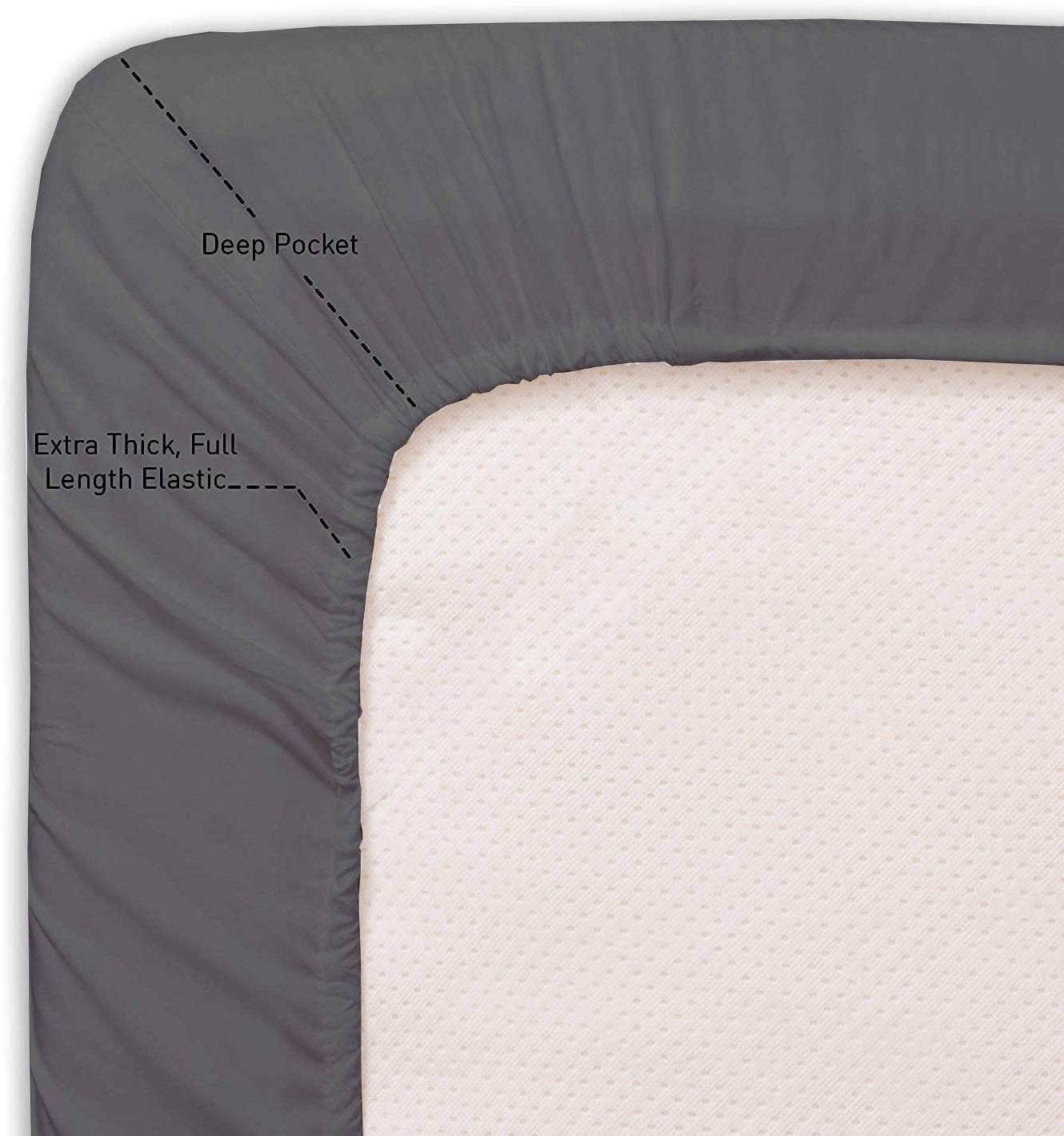 Premium Split King Sheet Set (4 Pcs) - 100% Egyptian Cotton 400 Thread Count Bedding for Adjustable Beds - Deep Pocket 15