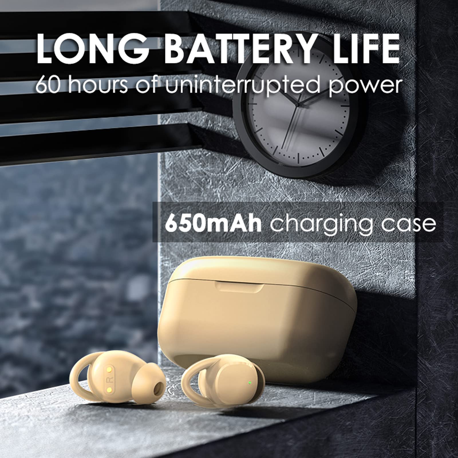 Best Invisible Sleep Earbuds for Side Sleepers - Noise Cancelling Wireless Mini Bluetooth 5.2 Earbuds (Black) | Comfortable for Sleeping, Travel & Meditation