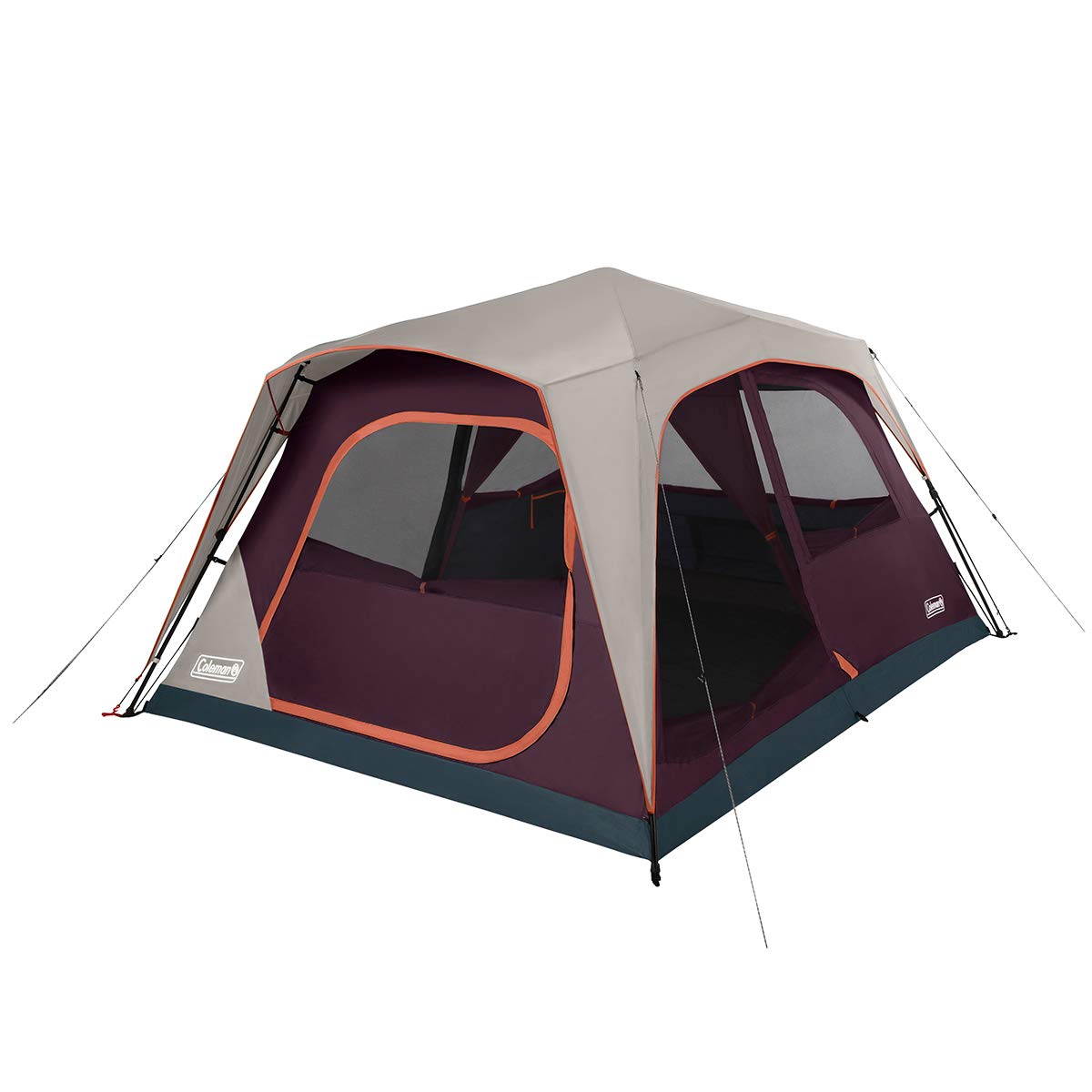 Coleman Skylodge Instant Setup Camping Tent - 4/6/8/10/12 Person Weatherproof Family Tent with Pre-Attached Poles | Convertible Screen Room & Room Divider | Sets Up in 1 Minute | Perfect for Family Camping, Outdoor Adventures & Backyard Sleepovers