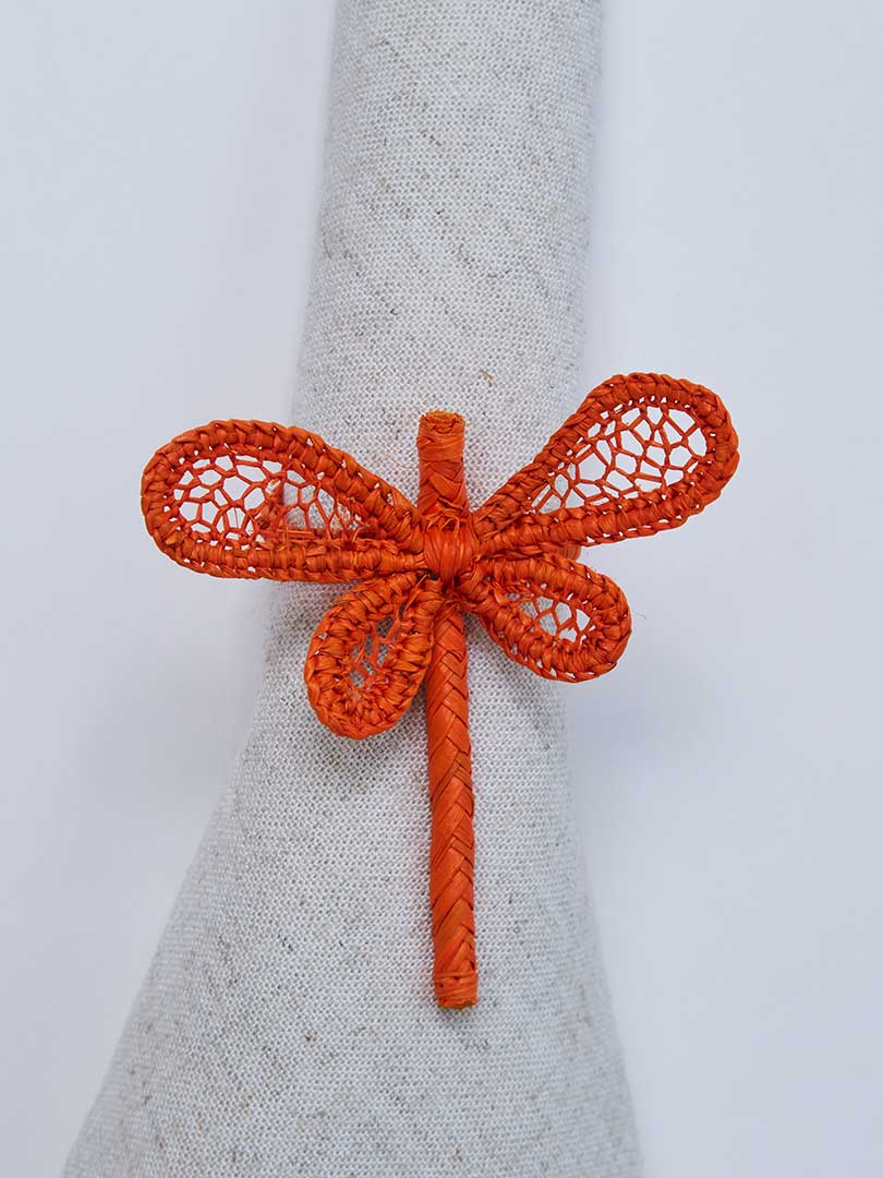 Elegant Dragonfly Napkin Rings Set of 6 - Stainless Steel Wedding Tableware Decor for Dinner Parties, Holiday Gatherings & Fine Dining
