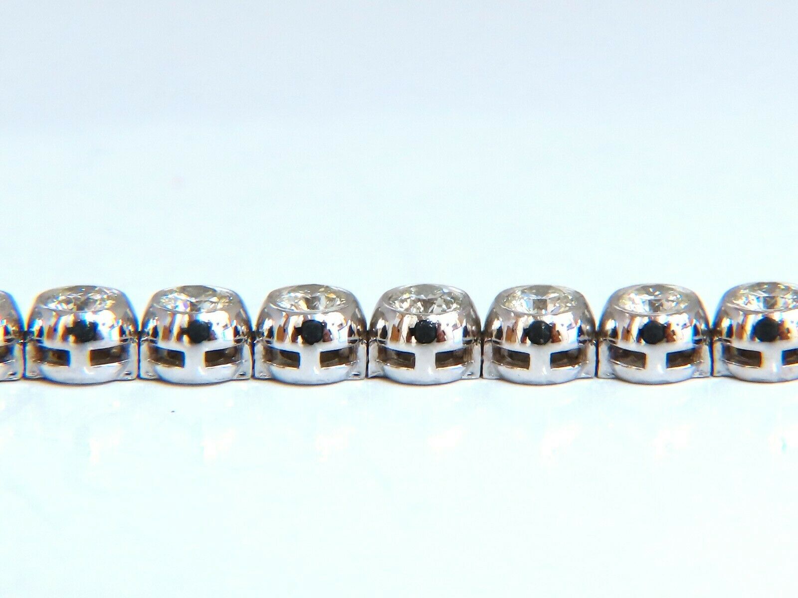 3.07 Carat Natural Round Diamond Tennis Bracelet in 14K Gold - Elegant Tubular Flush Link Design for Women | Perfect for Weddings, Anniversaries & Special Occasions
