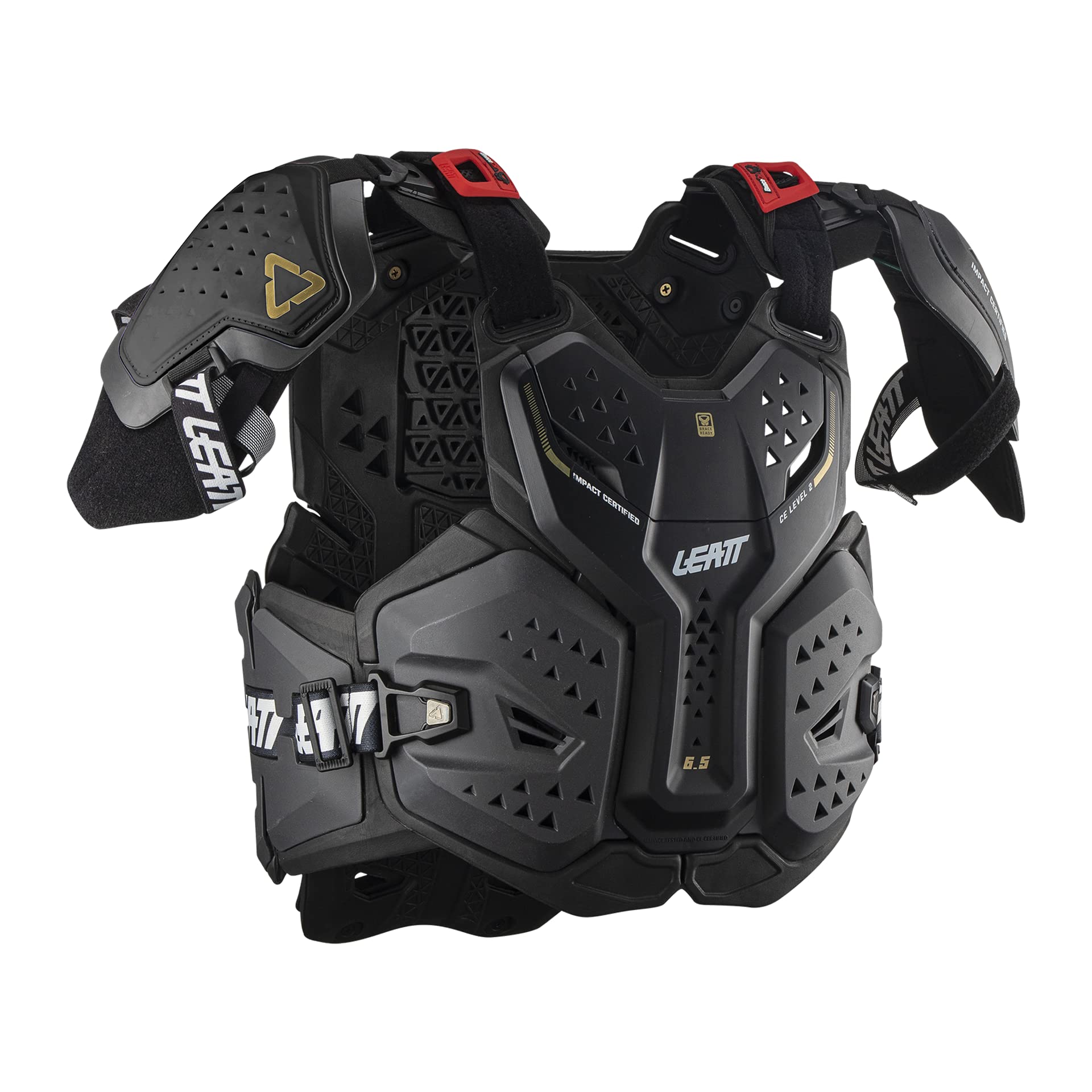 Leatt 6.5 Pro Adult Chest Protector - Motocross, MX & Off-Road Riding Gear (Black, XX-Large) - Impact Protection for Dirt Bike, ATV & Adventure Motorcycle Riders