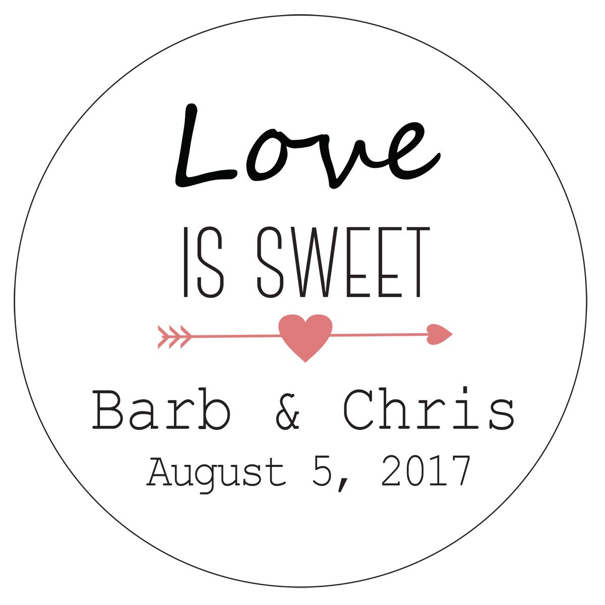 24-Pack Personalized Wedding Favor Stickers - 
