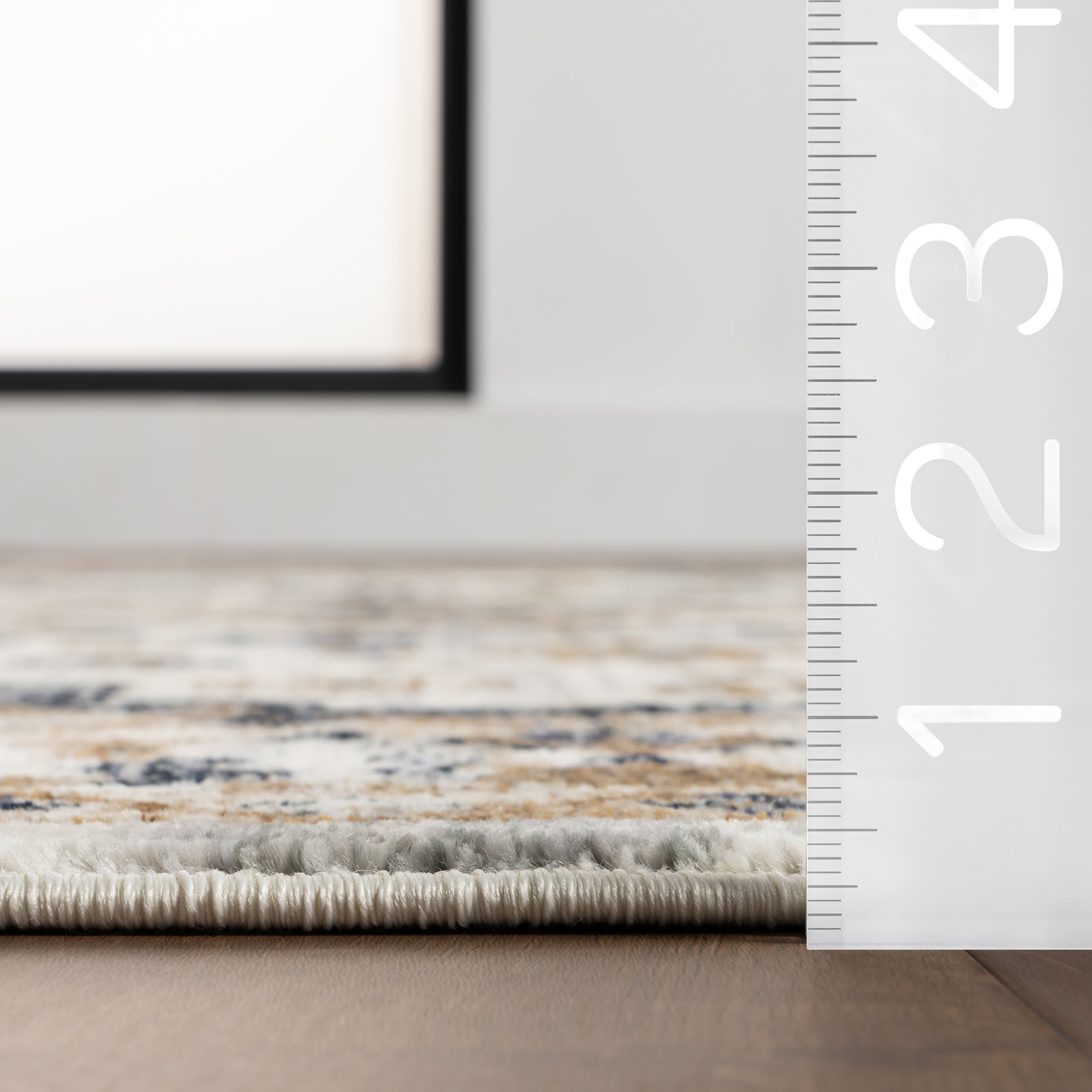 Baylee Geometric Medallion Rug - Light Blue Modern Area Rug for Living Room, Bedroom & Nursery | Soft Non-Slip Home Decor
