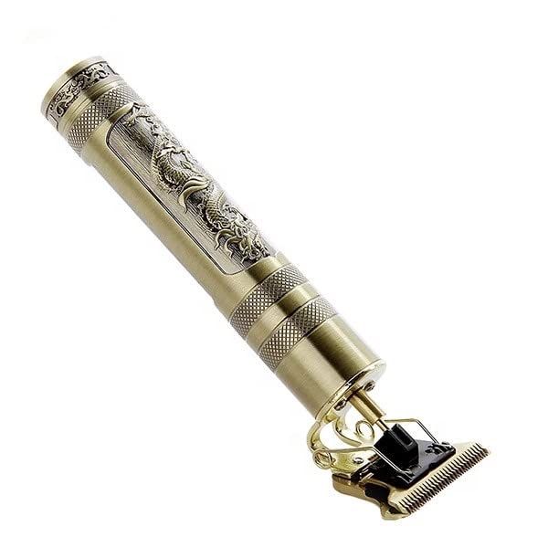 VALORA T99 Gold Metal Buddha Design Rechargeable Beard Trimmer for Men - Cordless Hair Clipper with 4 Adjustable Length Combs | 1200mAh Battery (45 Min Runtime) | Perfect for Travel, Grooming & Gift Giving