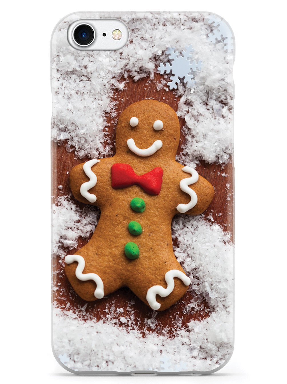 Inspired Cases - Premium 3D Textured Protective Phone Case Compatible with iPhone 7 | Gingerbread Snow Angel Design | Shockproof & Scratch-Resistant | Perfect for Daily Use, Travel & Outdoor Activities