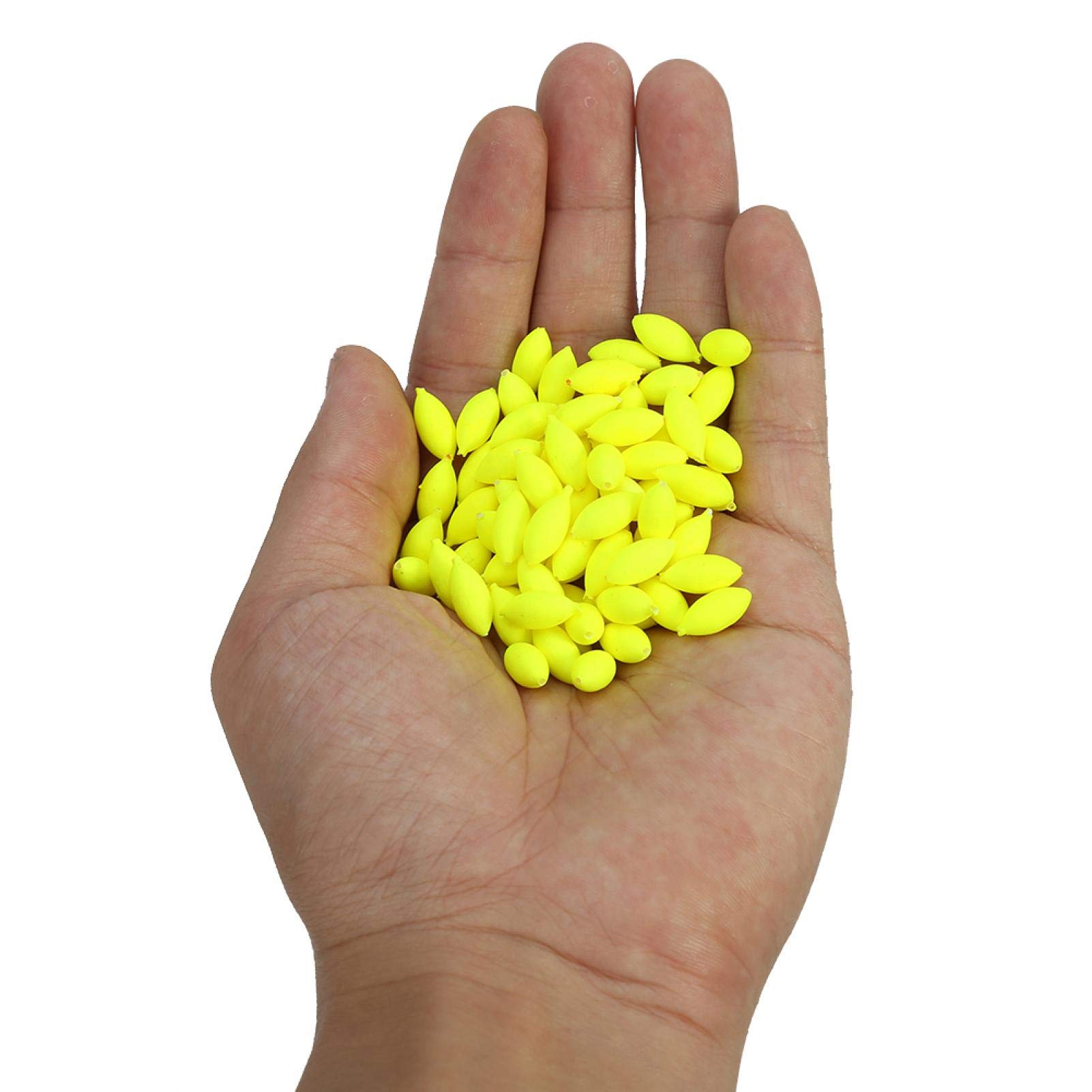 Leftwei 100pcs Glow Fishing Beads - Durable Solid Rig Beads for Saltwater & Freshwater Fishing | High Visibility in Low Light Conditions | Perfect for Night Fishing, Ice Fishing & Deep Sea Angling