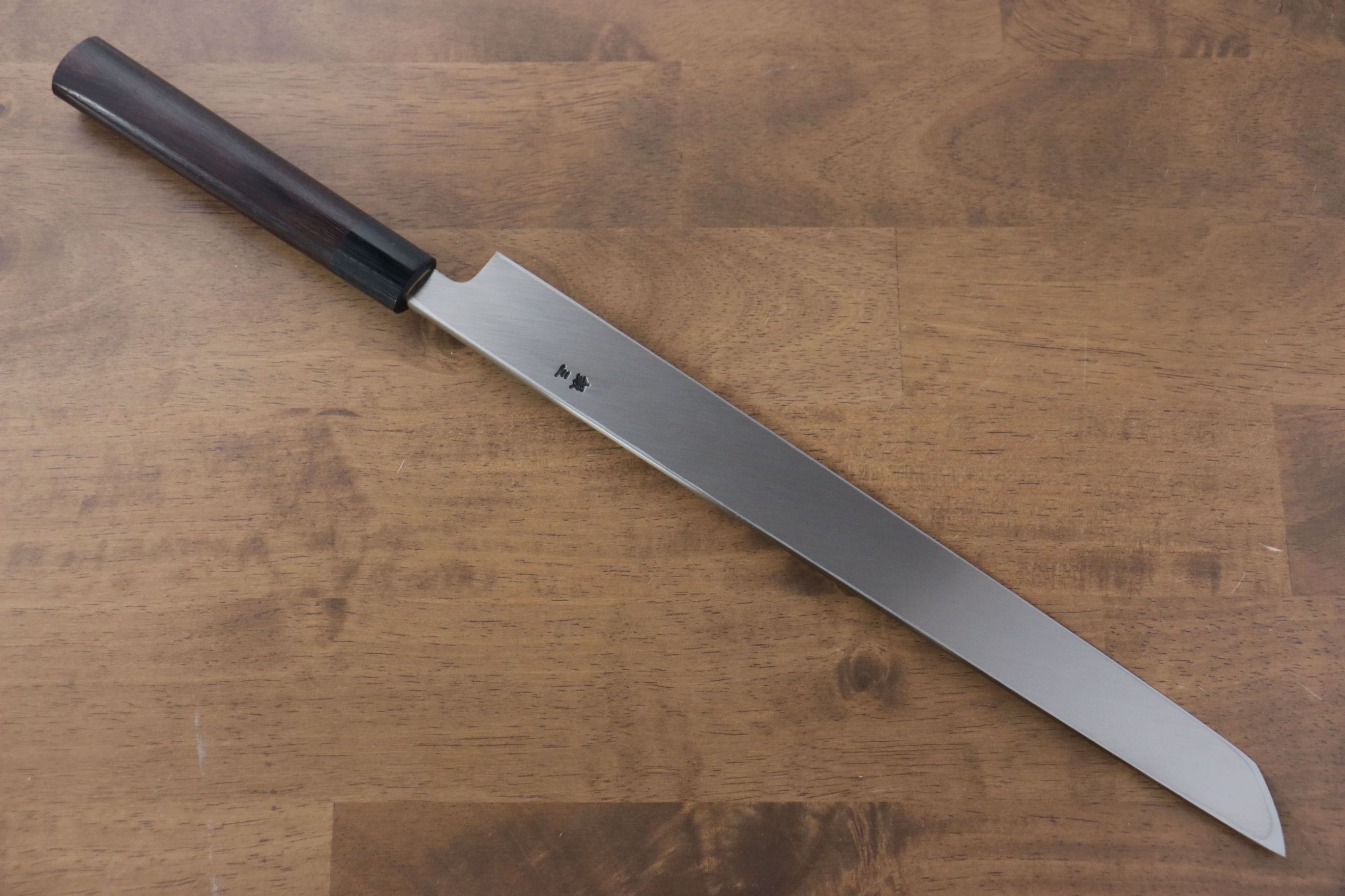 Premium Jikko Silver Steel No.3 Sakimaru Yanagiba 330mm - Japanese Sushi Knife with Ebony Handle - Perfect for Sushi Chefs & Professional Kitchen Use