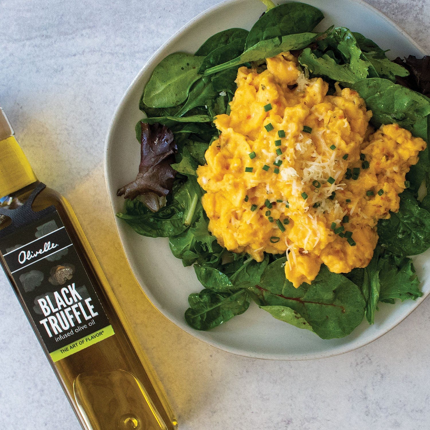 Olivelle Infused Extra Virgin Olive Oil with Black Truffle - Premium Gourmet Cooking Oil for Pasta, Risotto & Salad Dressing