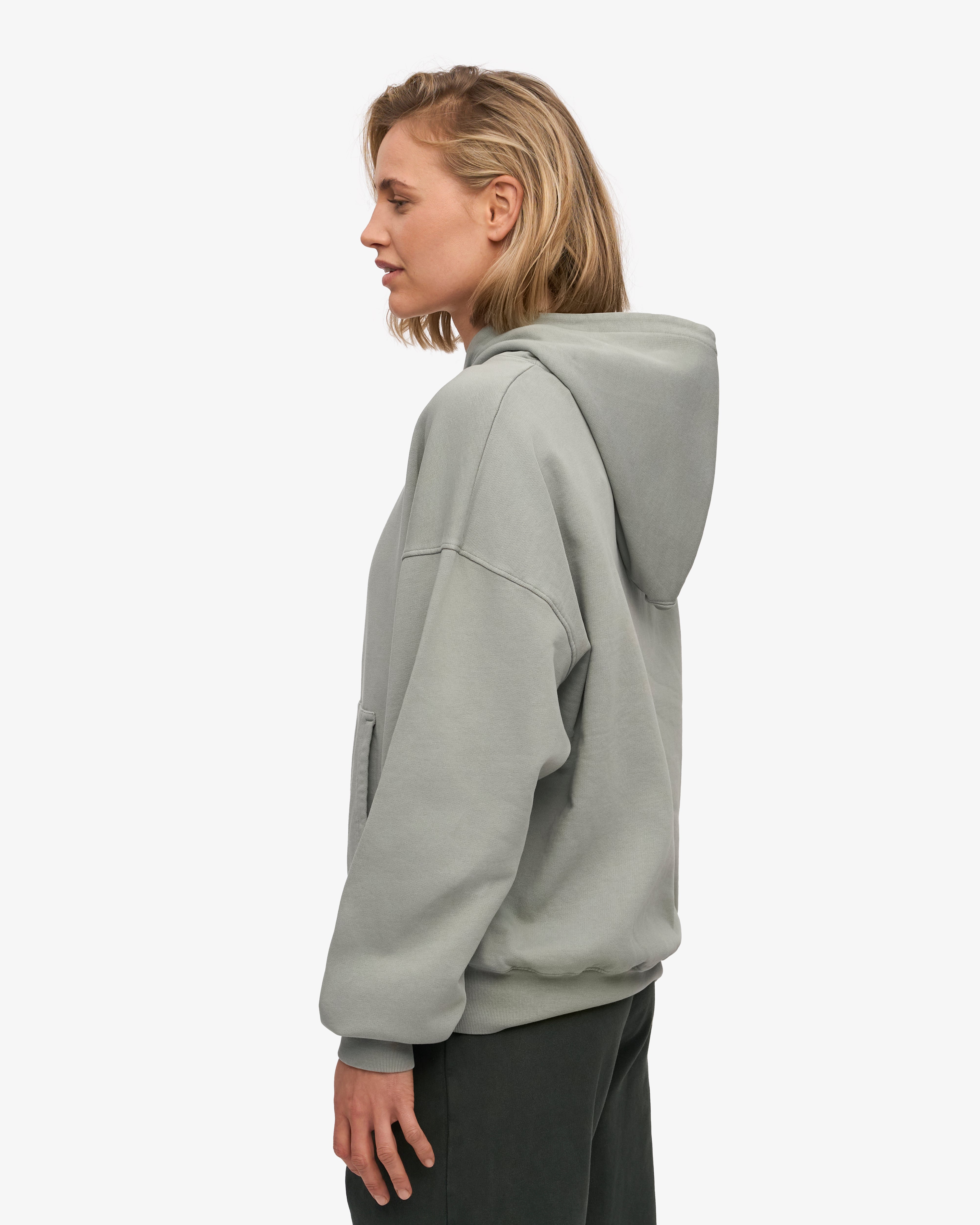 Organic Oversized Hoodie - Steel Blue | Soft & Comfortable Pullover Sweatshirt for Men & Women | Perfect for Casual Wear, Lounging & Outdoor Activities