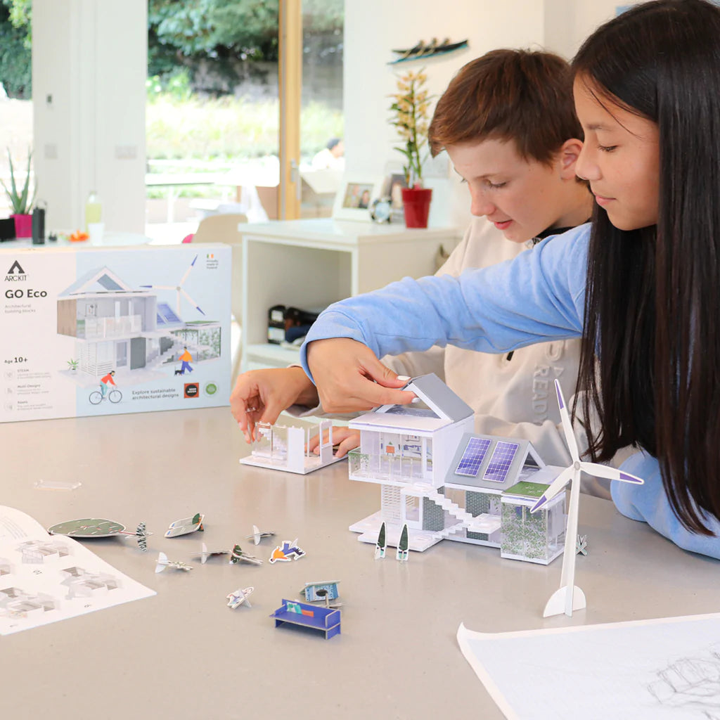 Arckit GO Eco Model House Kit - Sustainable Architectural Building Set for Kids & Adults - Perfect for STEM Learning, Creative Play & Home Decor
