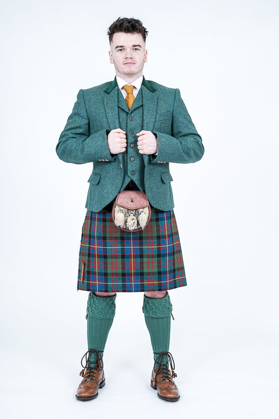 Stylish Lovat Green Tweed Crail Outfit - Classic Scottish Fashion for Men & Women | Perfect for Weddings, Outdoor Events & Autumn/Winter Wear